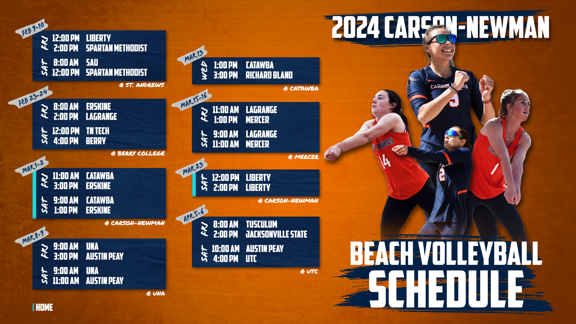 Head Coach Cat Collins Releases 2024 Beach Volleyball Schedule