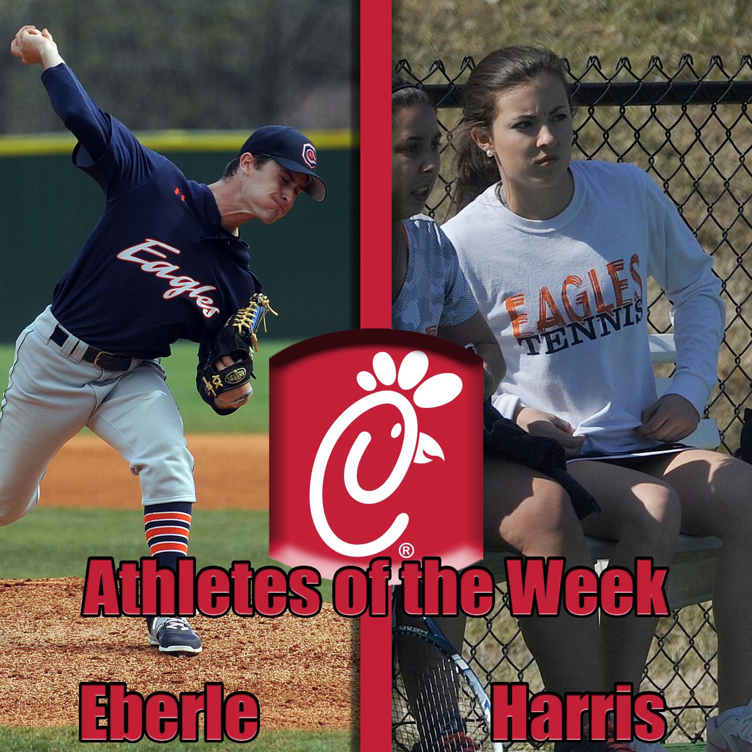 Eberle, Harris garner Chick-Fil-A Athlete of the Week honors