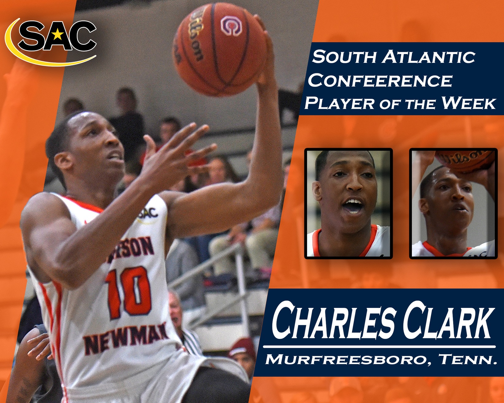 Clark nets eighth career South Atlantic Conference player of the week honor