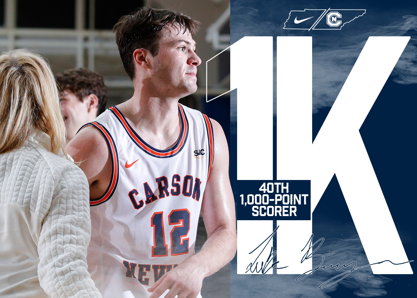 Brenegan joins 1,000-point club in loss to Limestone