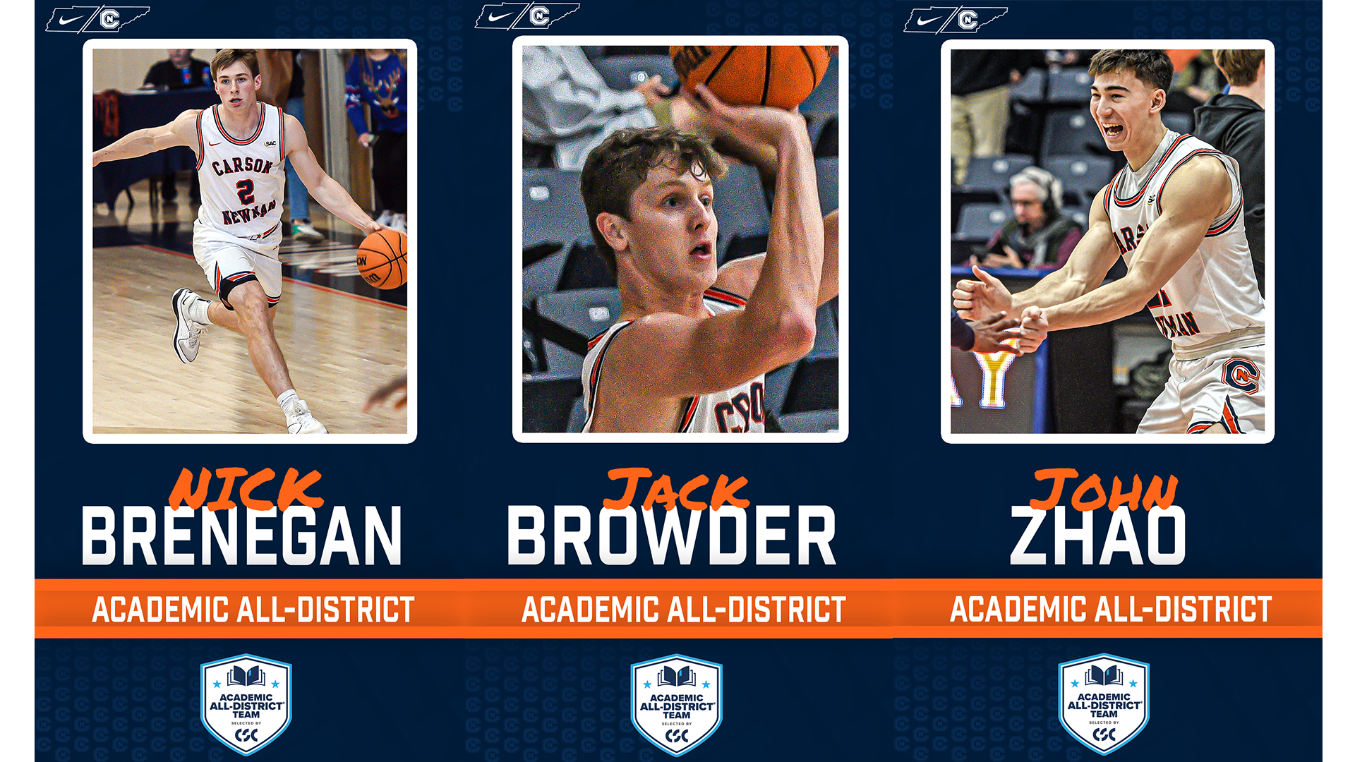 Trio of Eagles takes home CSC Academic All-District honors