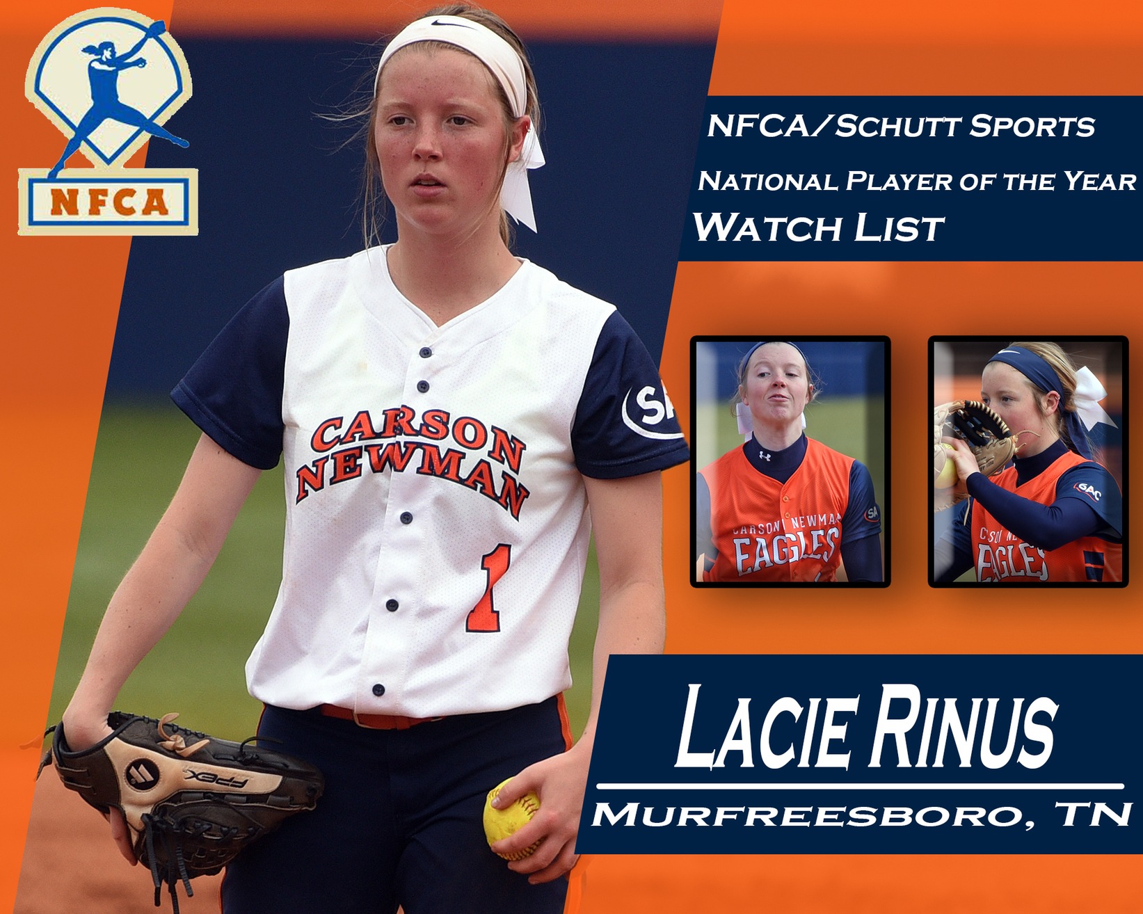 Rinus named to NFCA/Schutt Sports Division II National Player of the Year award watch list