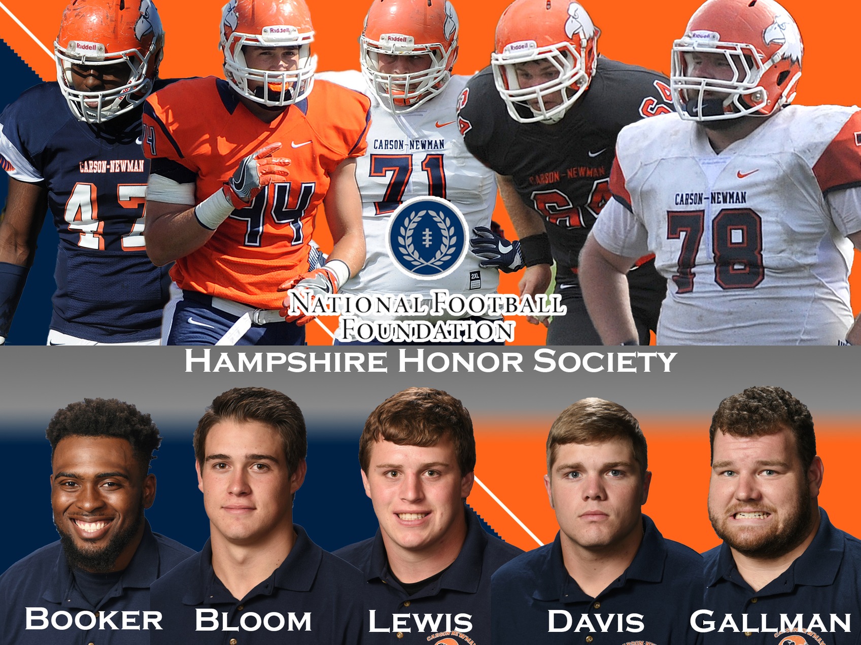 Five Eagles named to National Football Foundation’s Hampshire Honor Society