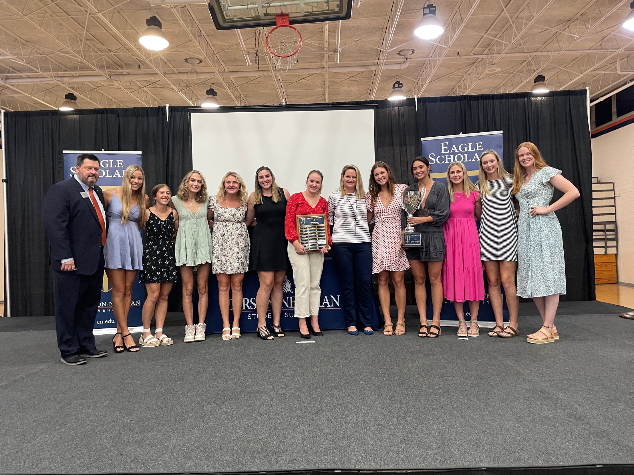 Beach volleyball presented Director's Cup at 10th Annual Eagle Scholars Ceremony