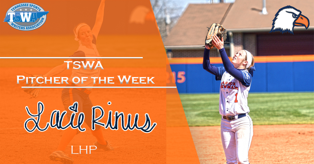 Rinus adds to awards tally with TSWA State Pitcher of the Week accolade