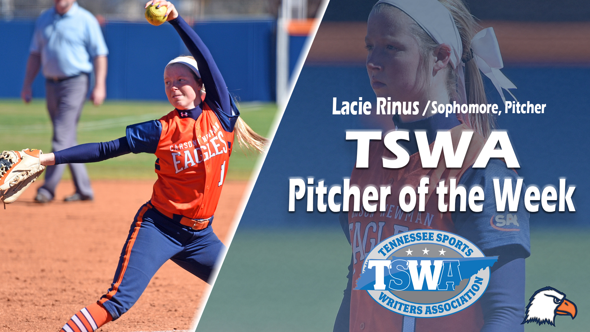 Pitcher of the Week plaudit number four, Rinus honored by TSWA