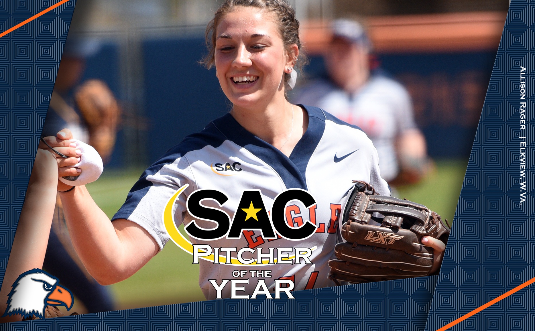 Rager named Pitcher of the Year, four Eagles receive All-SAC laurels