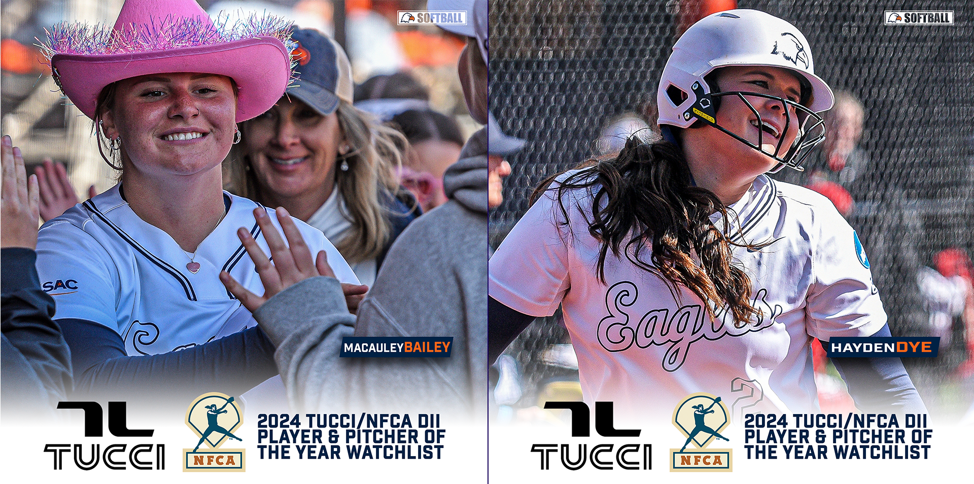 Dye, Bailey named to NFCA D2 Player/Pitcher of the Year Watchlist