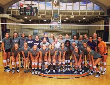 Volleyball welcomes back alumni for match and BBQ