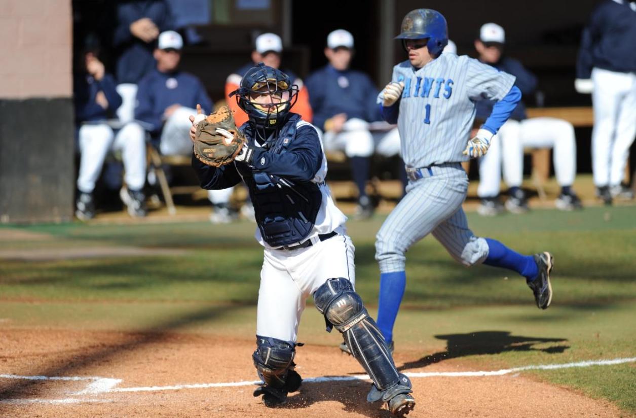 Mohon ties school record for doubles in a game; Eagles split with Belmont Abbey
