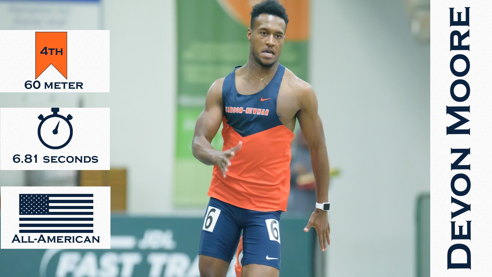 Moore wraps up indoor season with two fourth place finishes