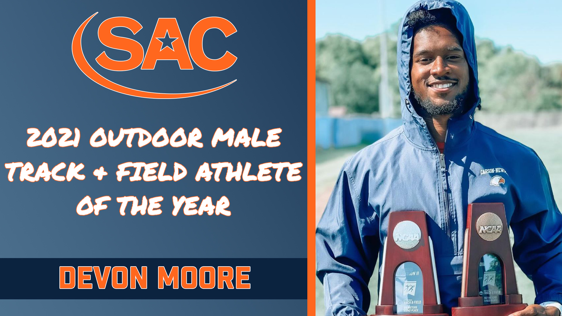 Moore repeats as SAC Outdoor Track & Field Male Athlete of the Year