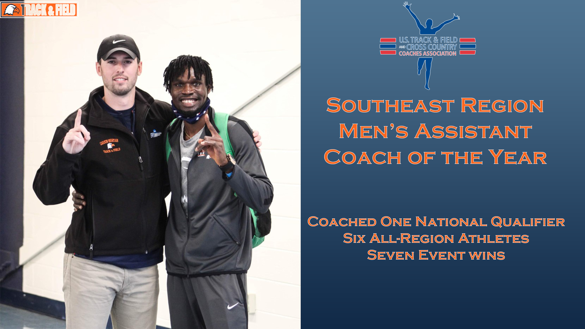 Stepp earns fifth career Southeast Region Assistant Coach of the Year honors