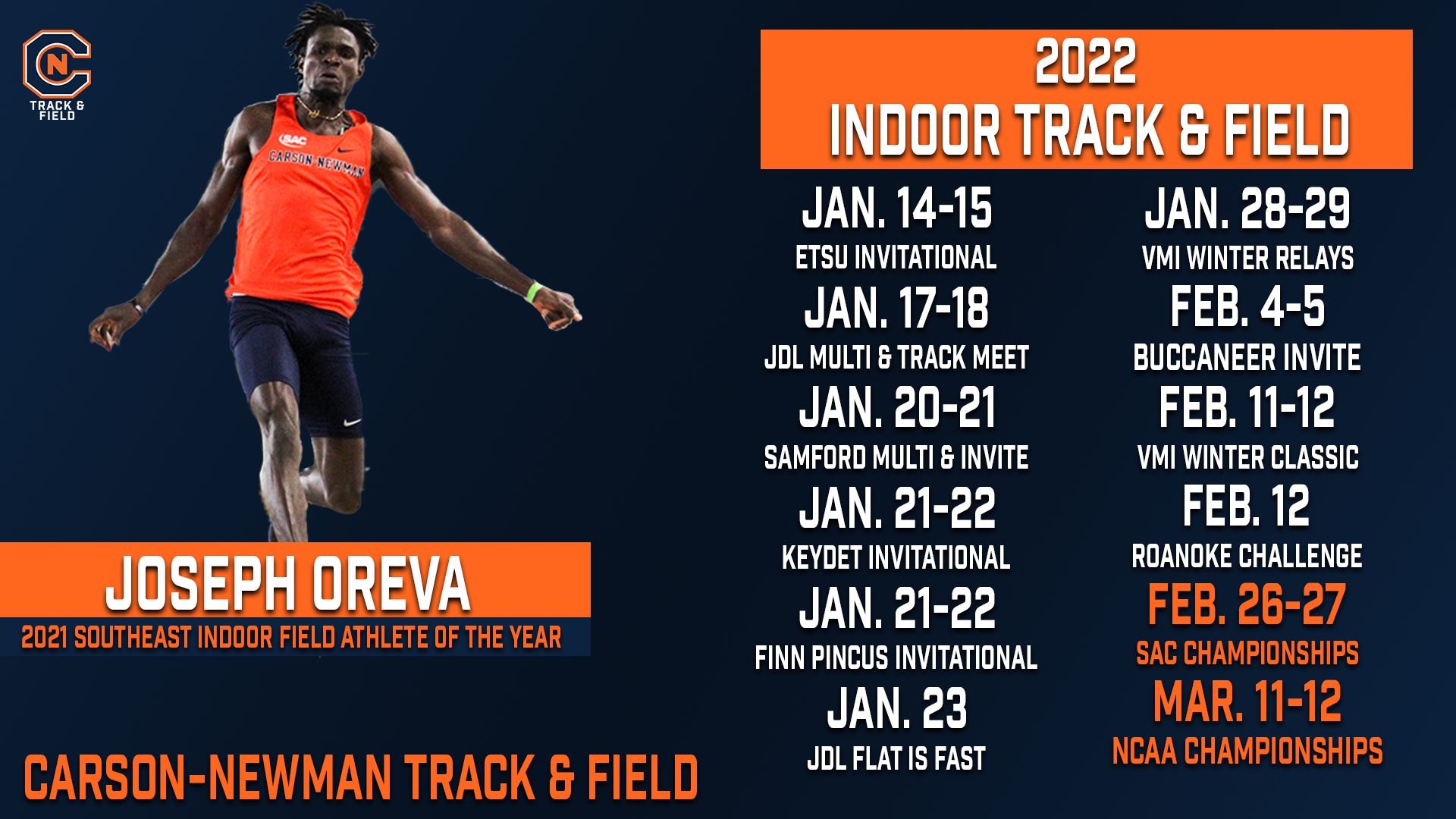 Track & Field releases 2022 indoor and outdoor schedule