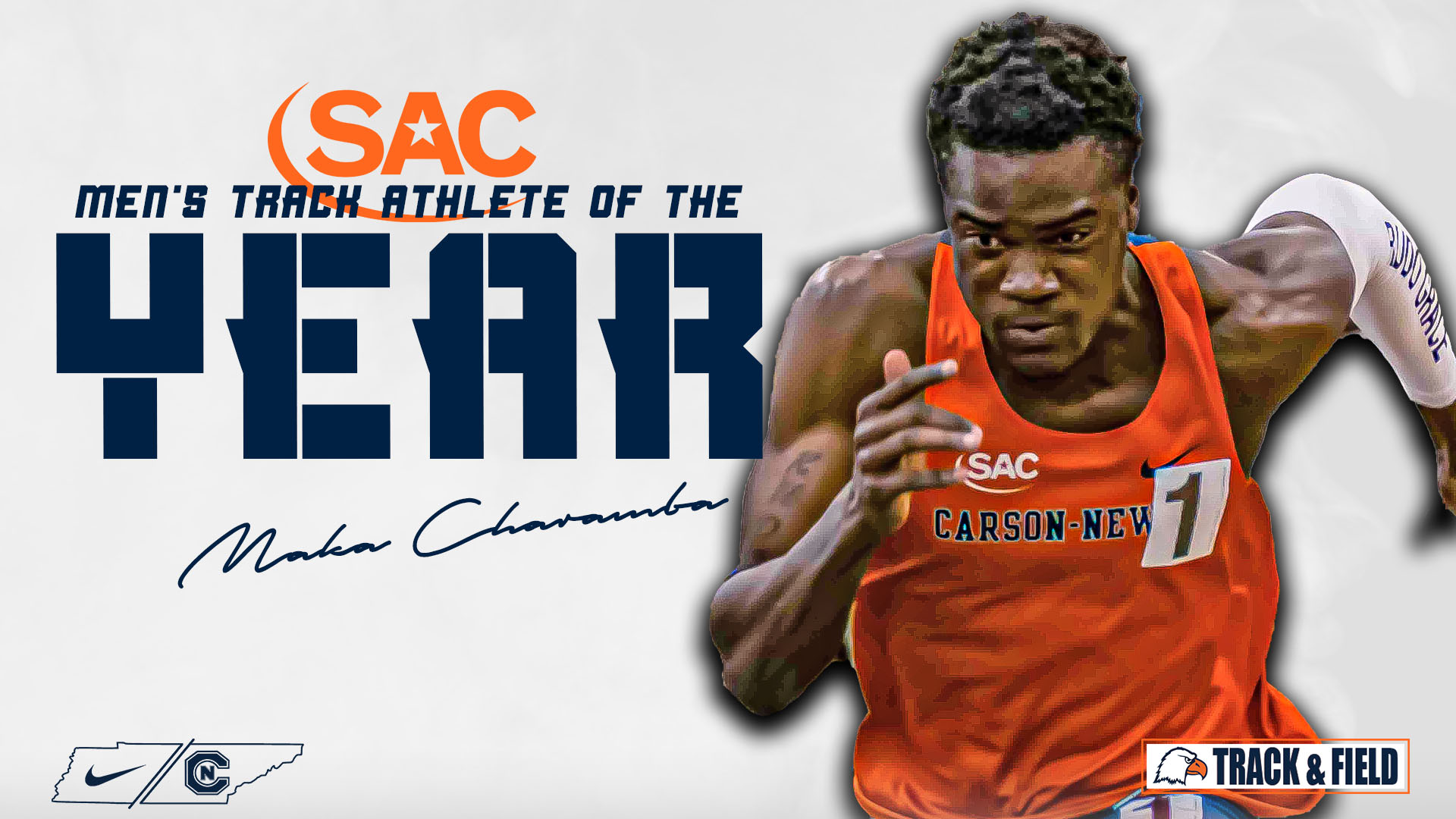 Charamaba runs away with SAC Men's Outdoor Track Athlete of the Year