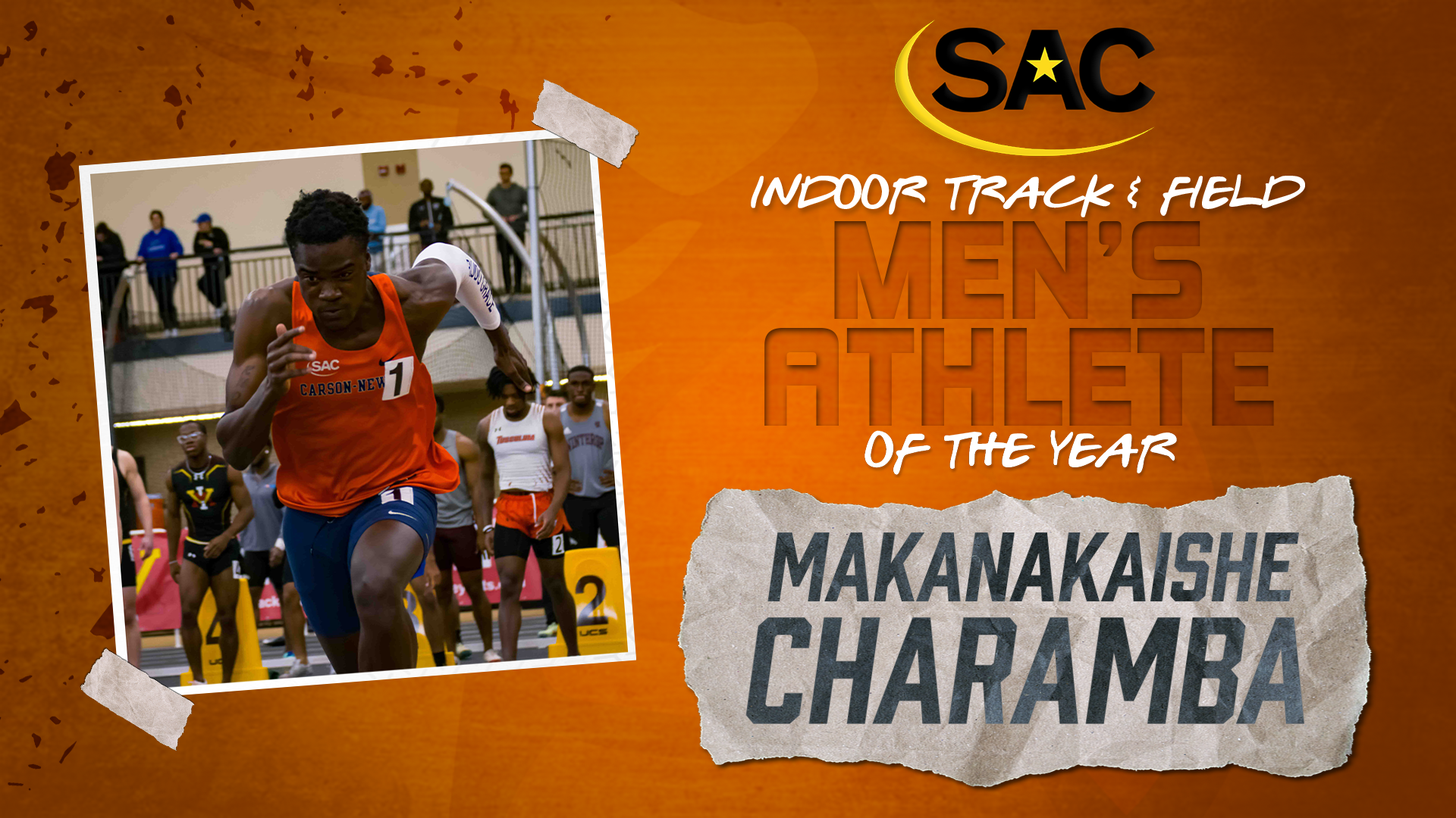 Charamba named SAC Men's Indoor Track and Field Athlete of the Year