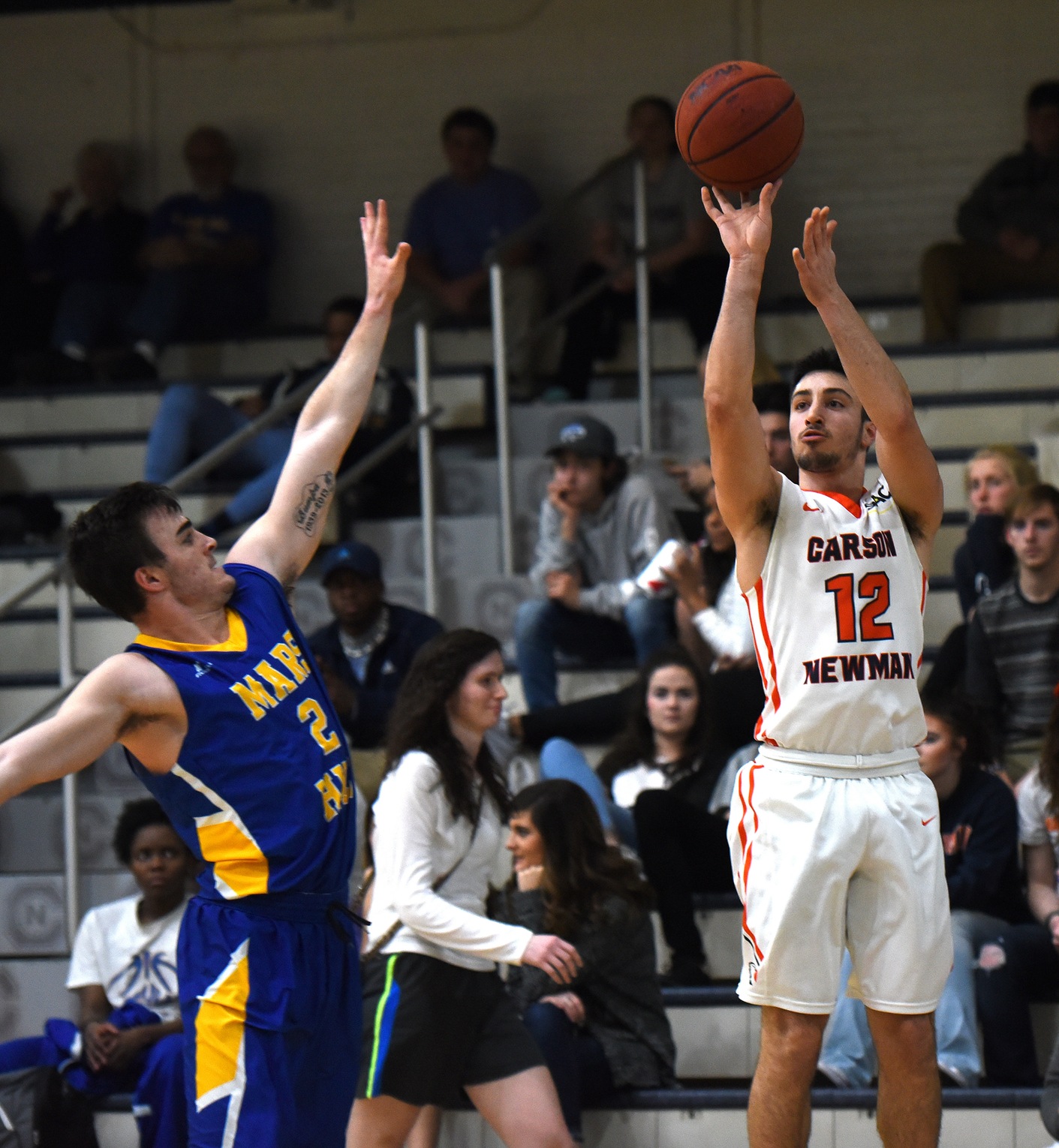 Pangallo’s three-point pop powers potent Eagles past Mars Hill