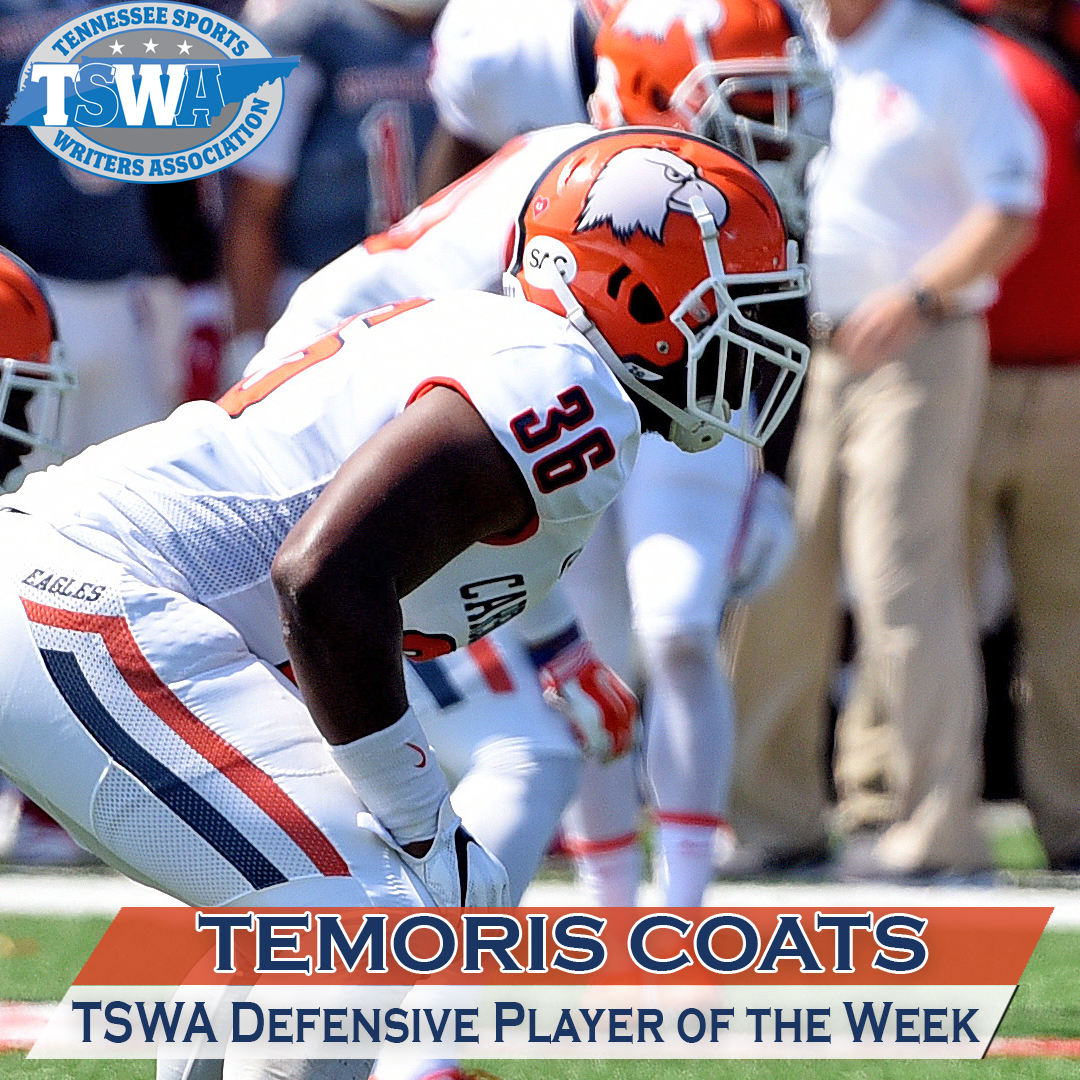 Coats lays claim to TSWA Defensive Player of the Week, again