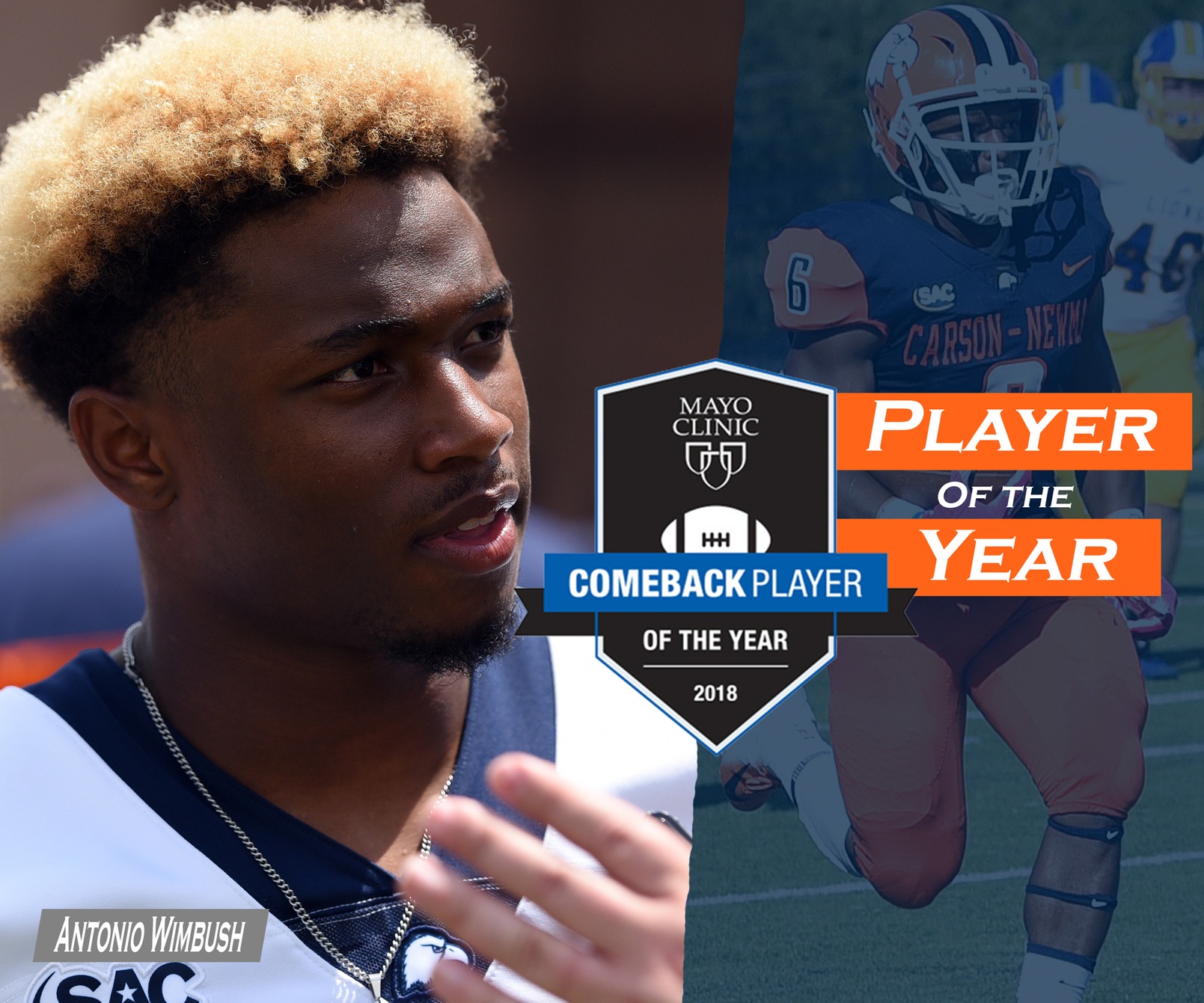Wimbush lauded as Mayo Clinic National Comeback Player of the Year