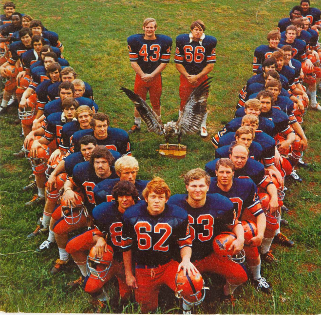 The front cover to the 1972 Carson-Newman football media guide.
