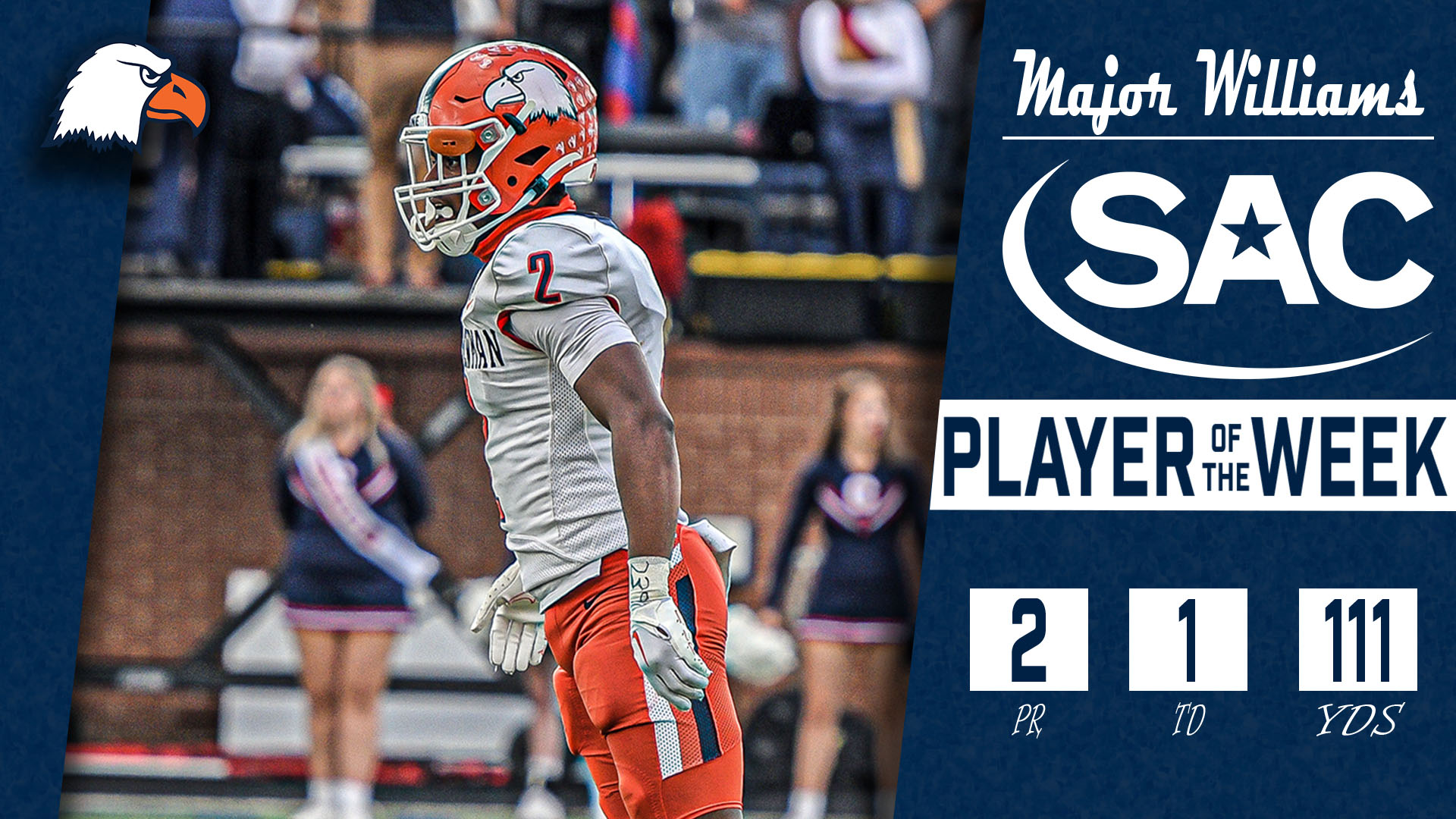 Williams presented SAC Special Teams Player of the Week