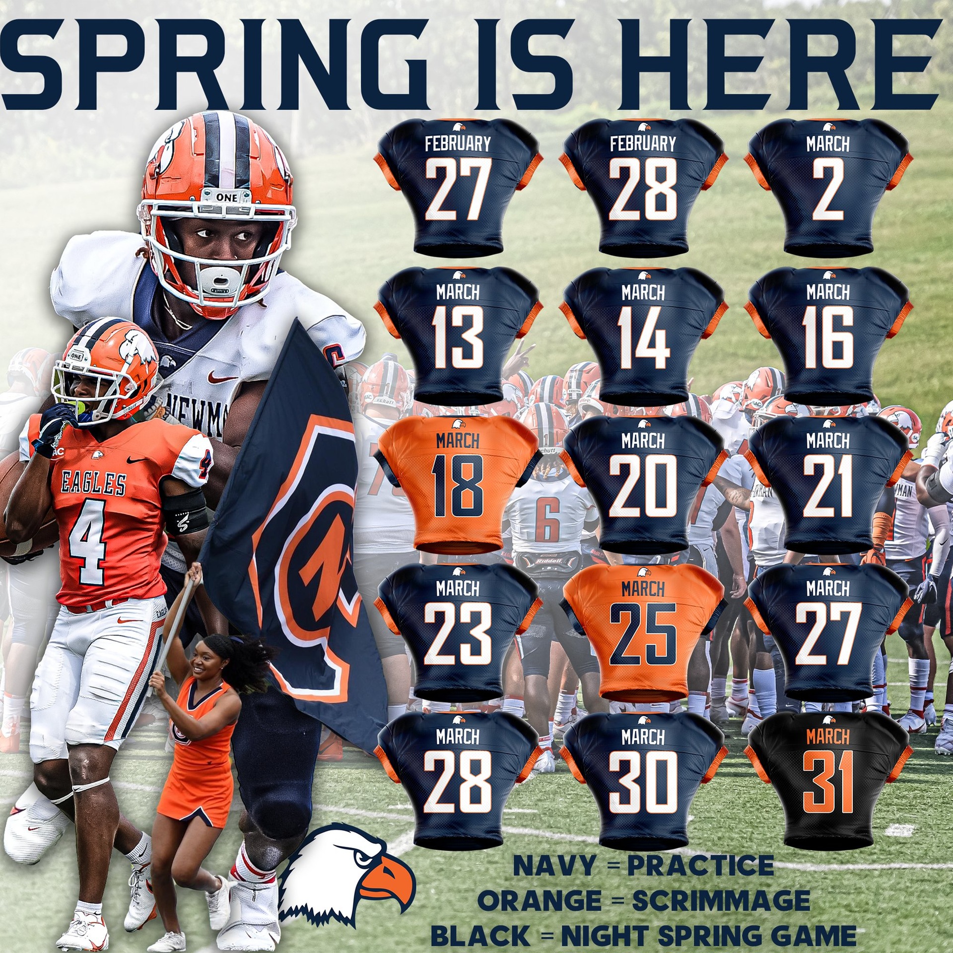 Football sets spring practice schedule