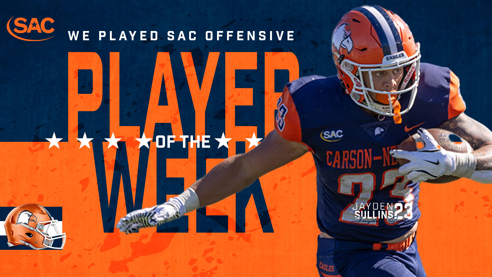 Sullins ropes in WePlayed Sports SAC Offensive Player of the Week honors