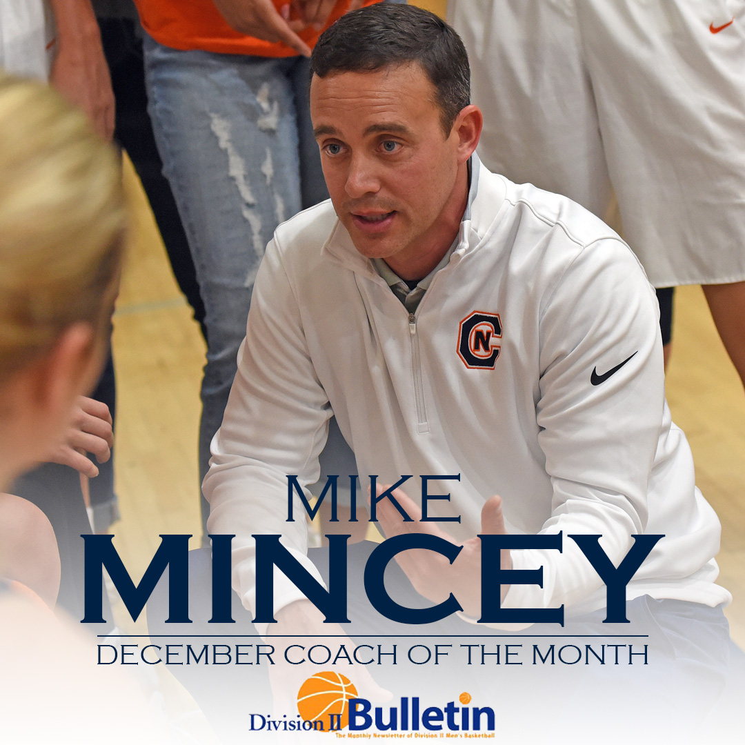 Mincey named Women’s Division II Bulletin Coach of the Month