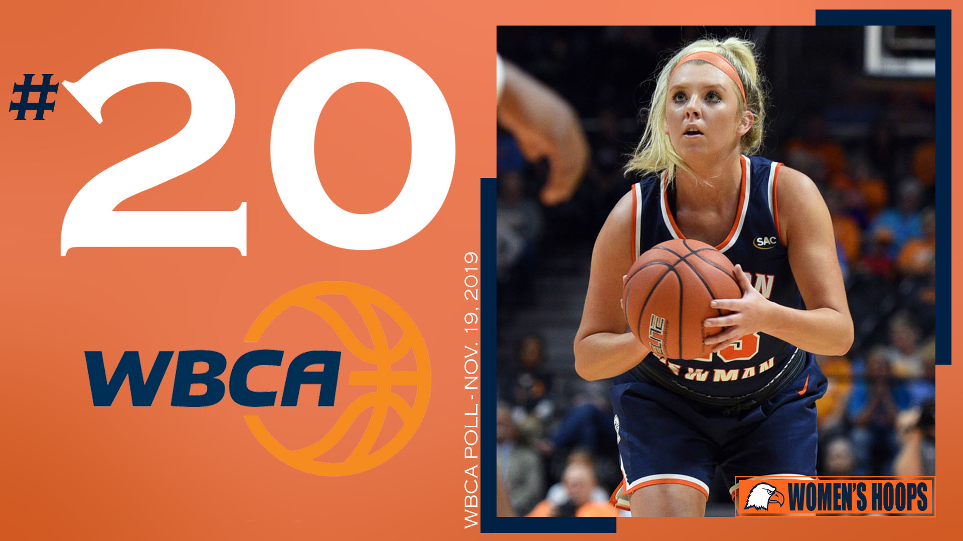 Lady Eagles debut in WBCA poll at No. 20