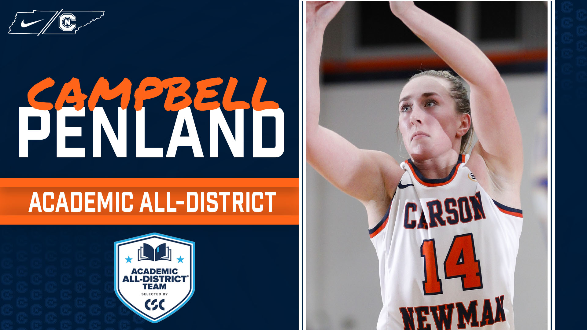 Penland and Wykle pinned to CSC Academic All-District team