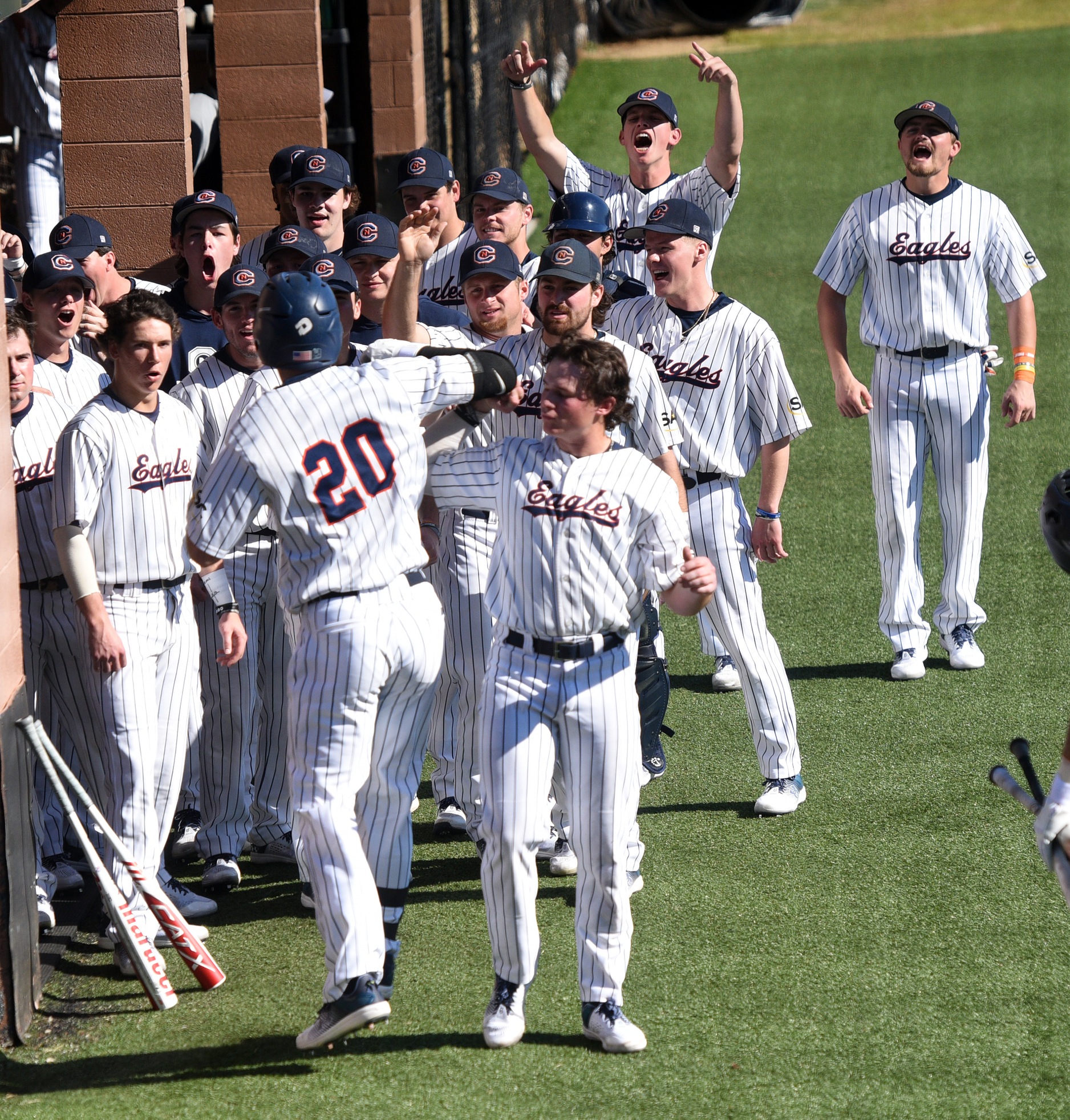 Eagles earn a pair of two-run victories to sweep opening day doubleheader against King