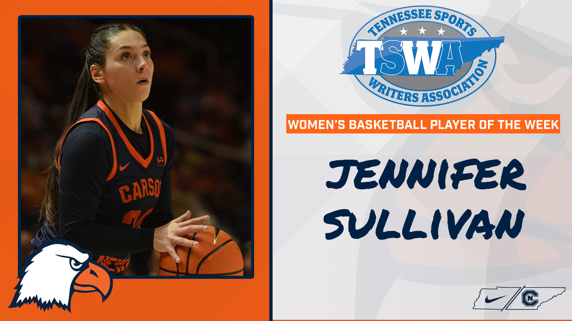 TSWA names Sullivan women’s basketball player of the week