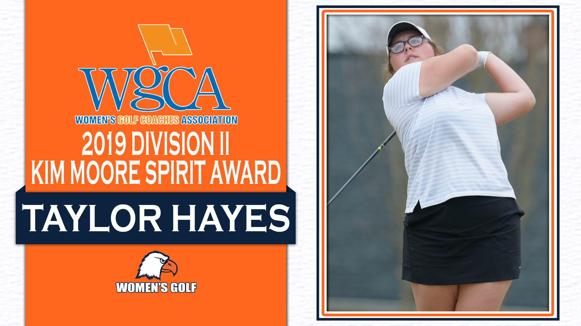 Hayes lauded with WGCA's Kim Moore Spirit Award