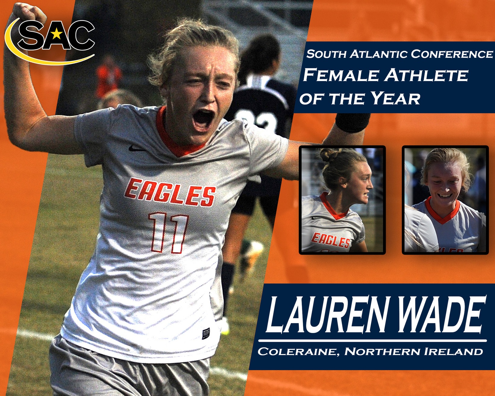 Wade named South Atlantic Conference Female Athlete of the Year