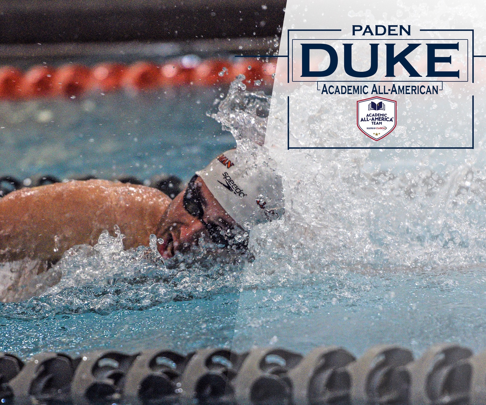 Duke Named to CoSIDA Academic All-America Team for Third Time, Sets School Record