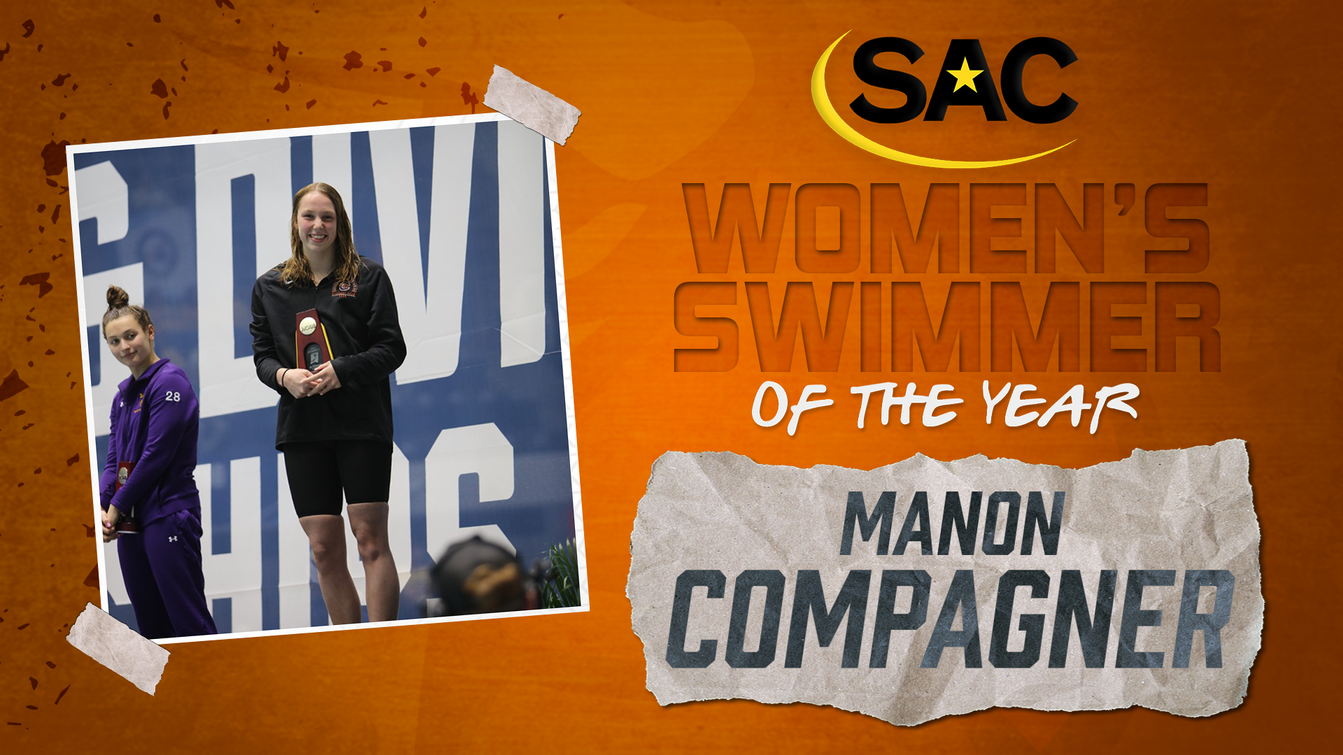 Compagner named SAC Women's Swimmer of the Year