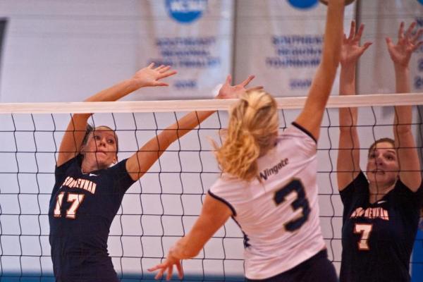 Lady Eagles push top-seeded Wingate to five sets, fall 3-2 in SAC Tournament