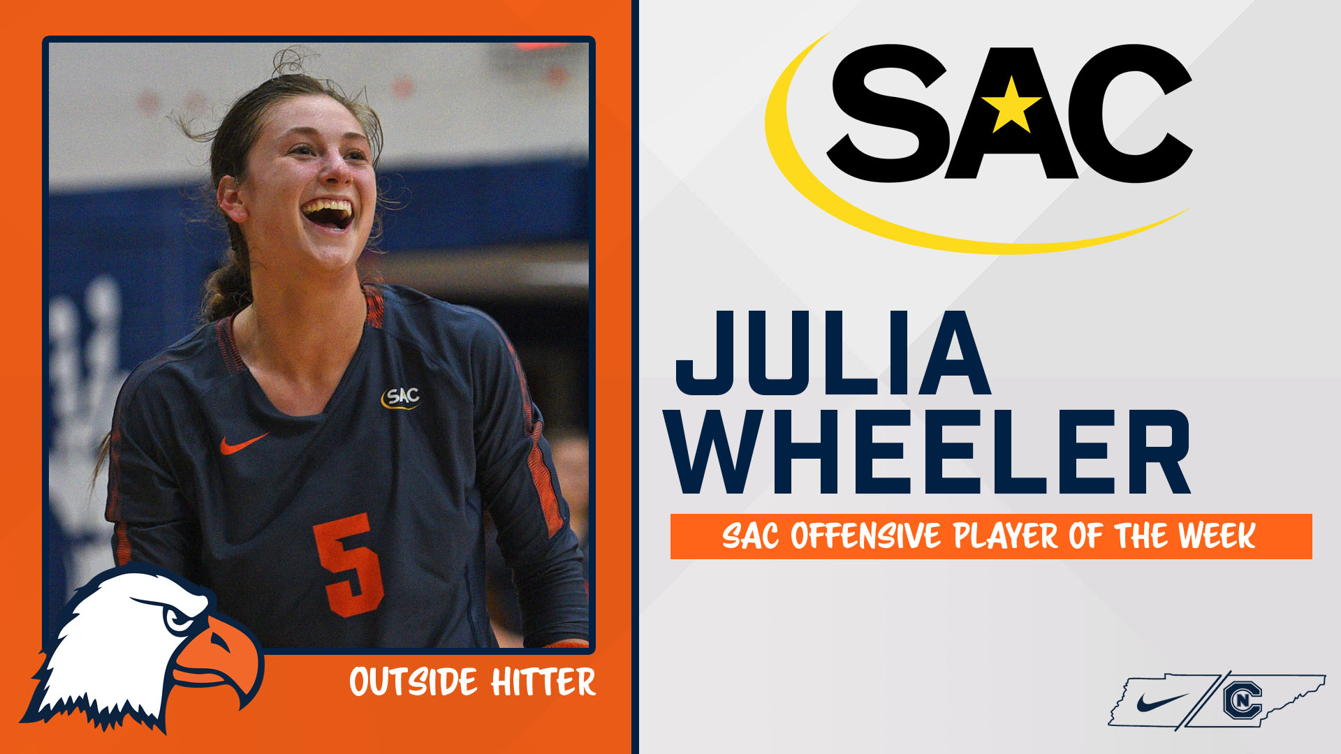 SAC lauds Wheeler with Player of the Week nod