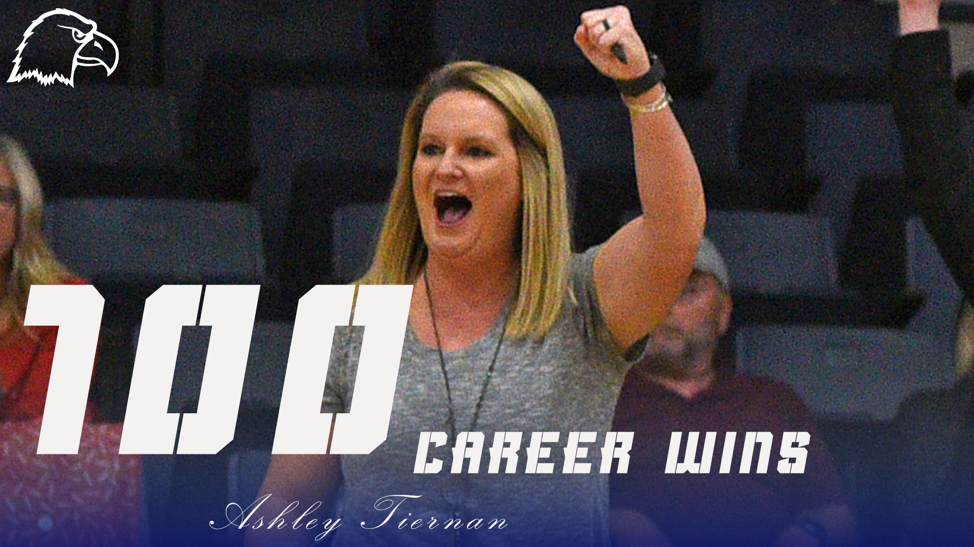 Tiernan earns her 100th career win over UVA Wise at Holt Fieldhouse 